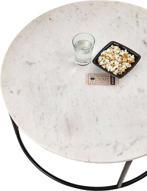 Round Marble Coffee Table by Stella (Balck or White)
