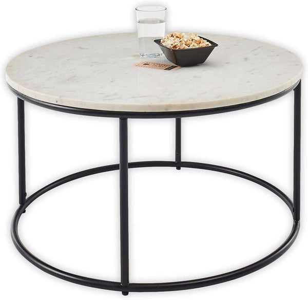 Round Marble Coffee Table by Stella (Balck or White)