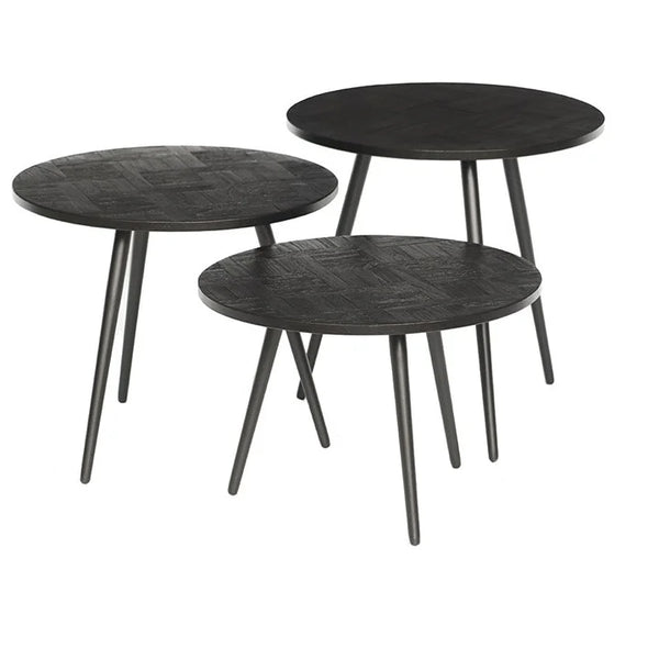Delano Modern and rustic Coffee Table set of 3
