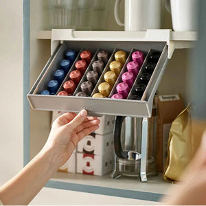 Cupboard-store coffee capsule drawer by Joseph Joseph