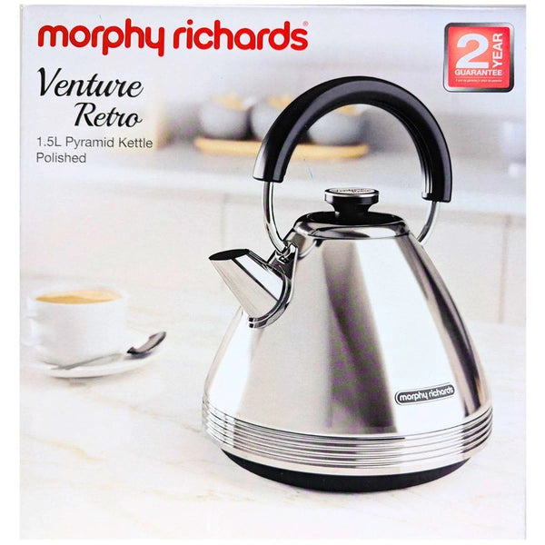 Morphy Richards Venture Pyramid Kettle - Polished -1.5L