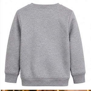 KIDS Christmas Express Fleece-Lined Dinosaur Christmas Sweatshirt – Grey