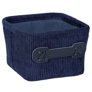 Wenko Bathroom basket Anela mini square, dark blue