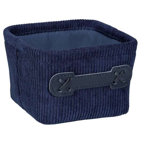 Wenko Bathroom basket Anela mini square, dark blue