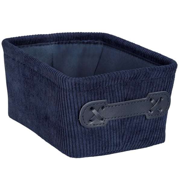 Wenko Bathroom basket Anela long, dark blue