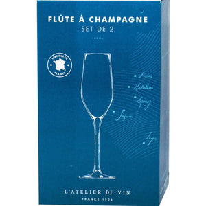 L'Atelier du Vin Champagne Flute Glasses – Set of 2