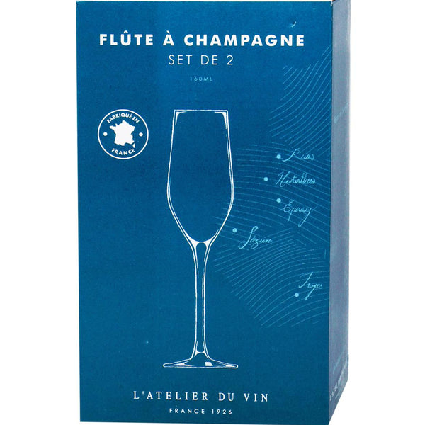 L'Atelier du Vin Champagne Flute Glasses – Set of 2