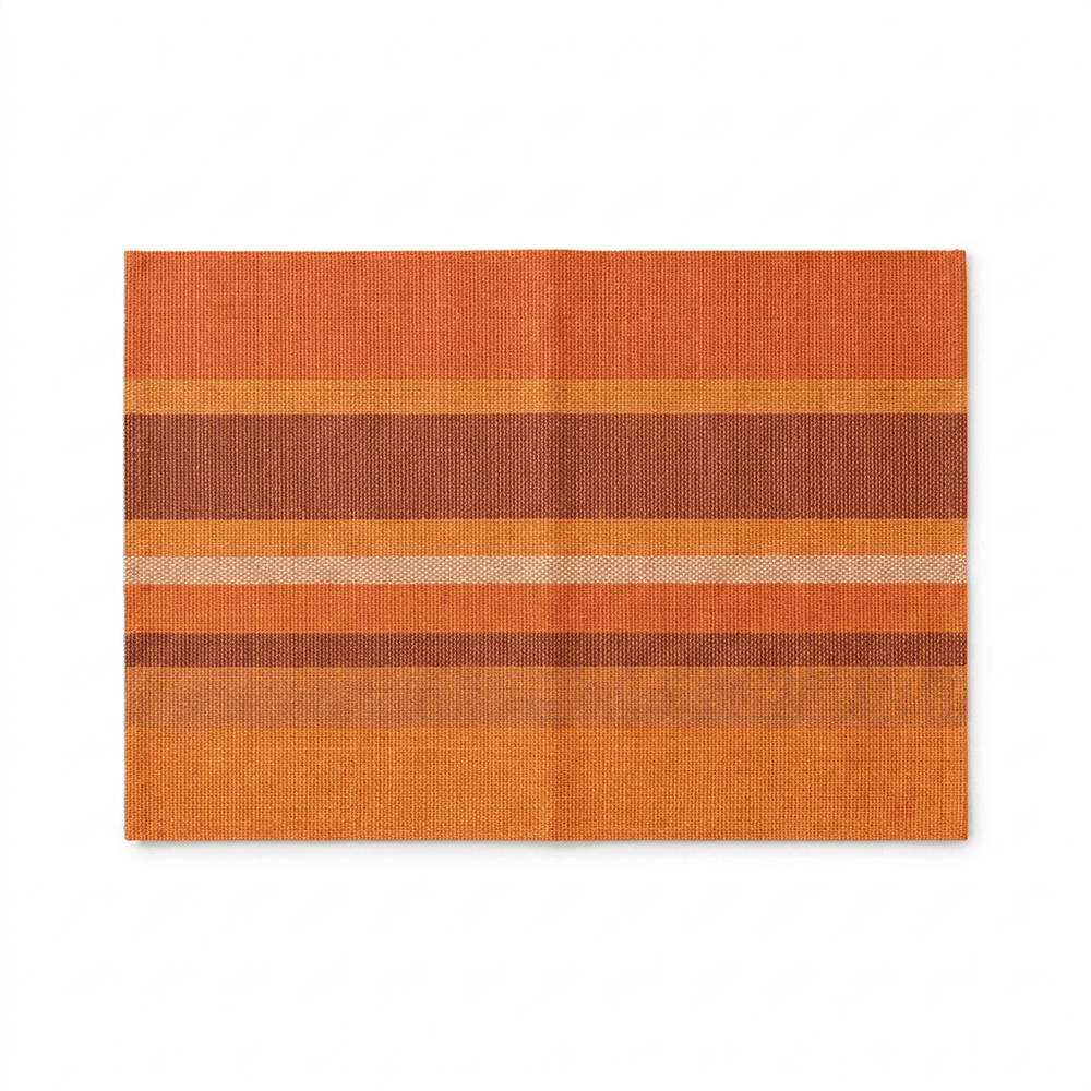 Striped Orange Woven Placemat