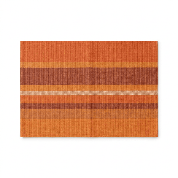 Striped Orange Woven Placemat