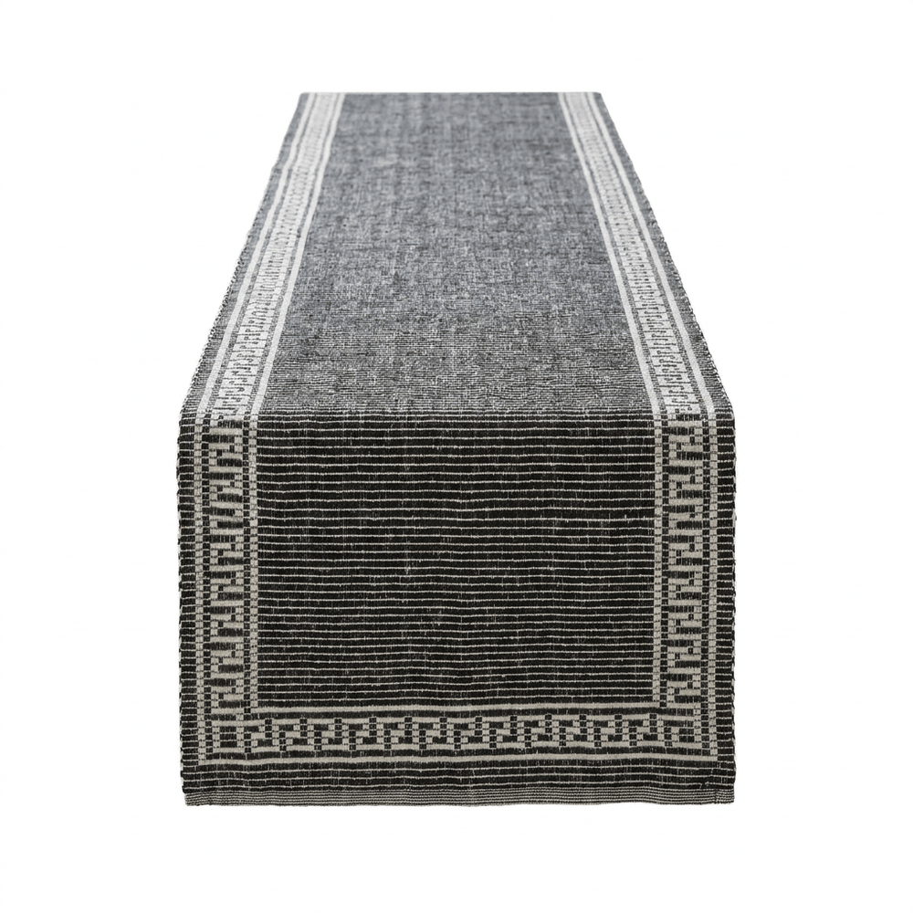 Migros Black and White Table Runner 45cm x 150cm