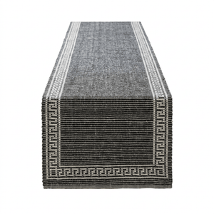 Migros Black and White Table Runner 45cm x 150cm