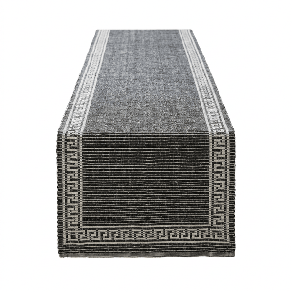 Migros Black and White Table Runner 45cm x 150cm