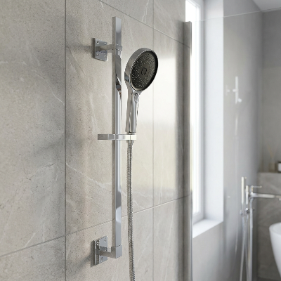 Wenko Shower Set Softwater Chrome Length bar-68 cm