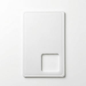 StrongHold White Cutting Board with Square Handle Cutout