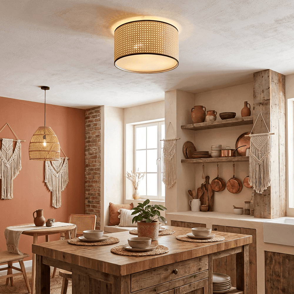 Nino LU Rattan Ceiling Lamp y Nino