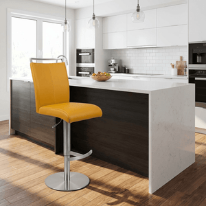 Modern Yellow Swivel Bar Chair