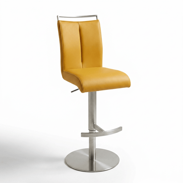 Modern Yellow Swivel Bar Chair