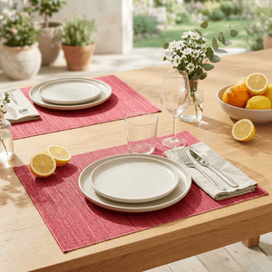Bamboo Red Table Placement