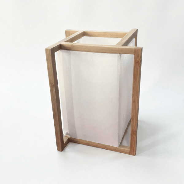 Minimalist Wooden Table Lamp with Fabric Shade