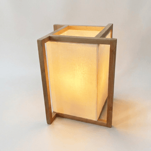 Minimalist Wooden Table Lamp with Fabric Shade