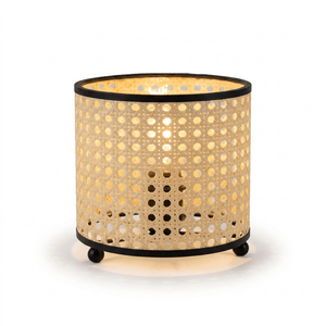 Nino Germany Vintage Rattan Weave Table Lamp