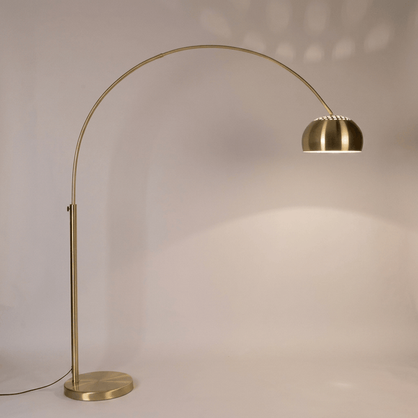Metal Bow Floor Lamp Brass