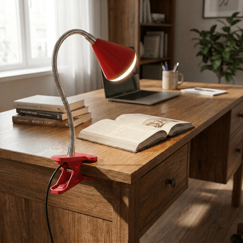 Micasa Max Cone Clip Lamp Red