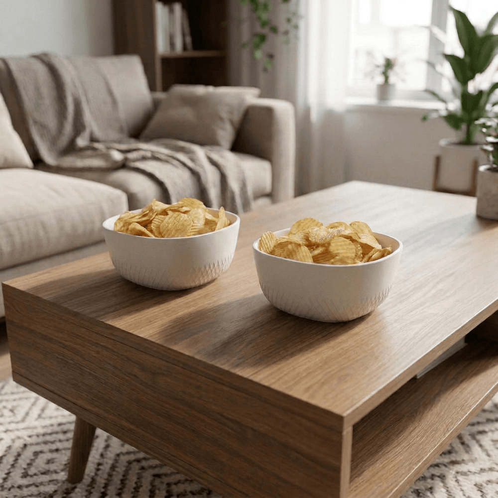 Moods Set of 2 Beige Bowls 14 cm