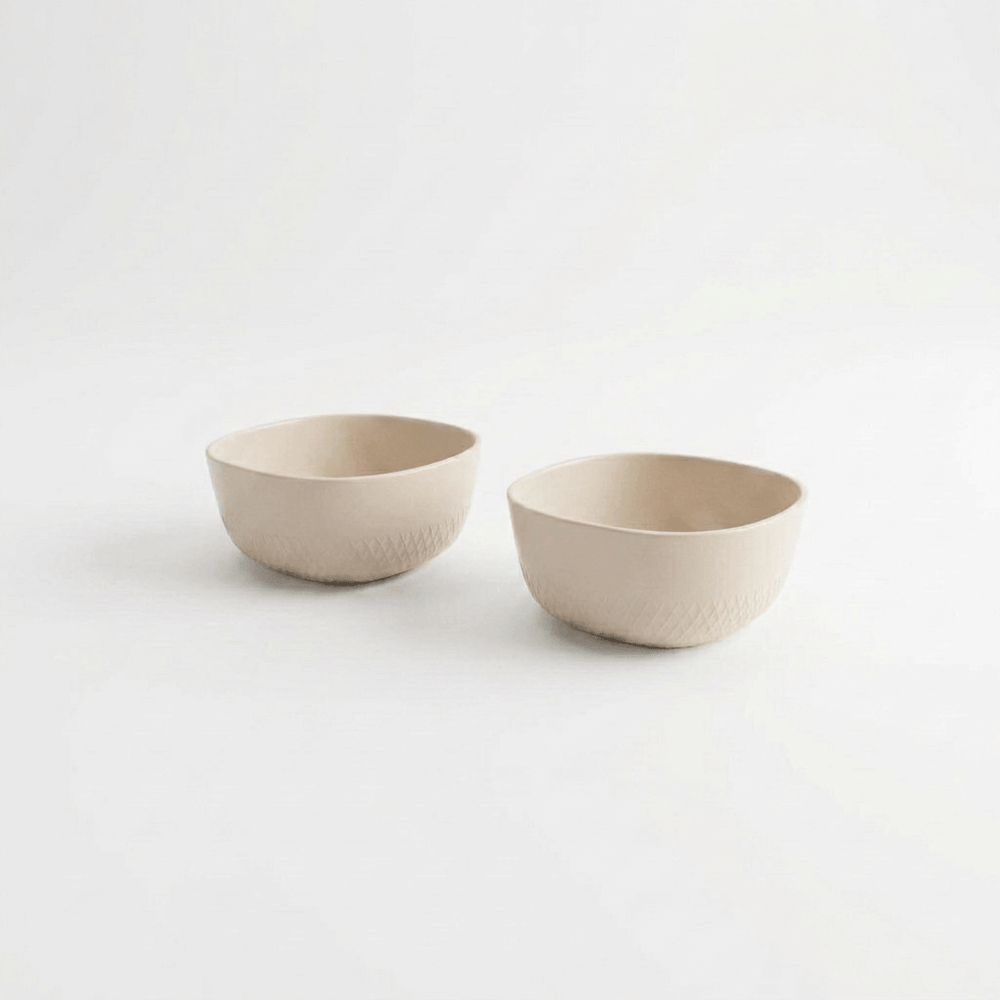 Moods Set of 2 Beige Bowls 14 cm