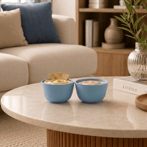 MOODS Set of 2 Blue Bowls 10 cm