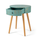 JERRY Round Side Table with Drawer