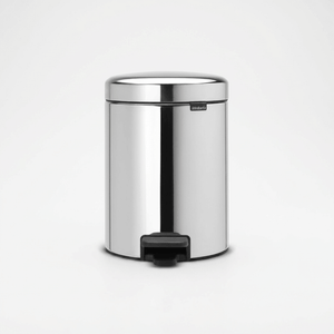 Brabantia Pedal Bin newIcon 5L Plastic Inner Bucket -Brilliant Steel