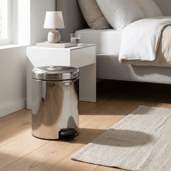 Brabantia Pedal Bin newIcon 5L Plastic Inner Bucket -Brilliant Steel