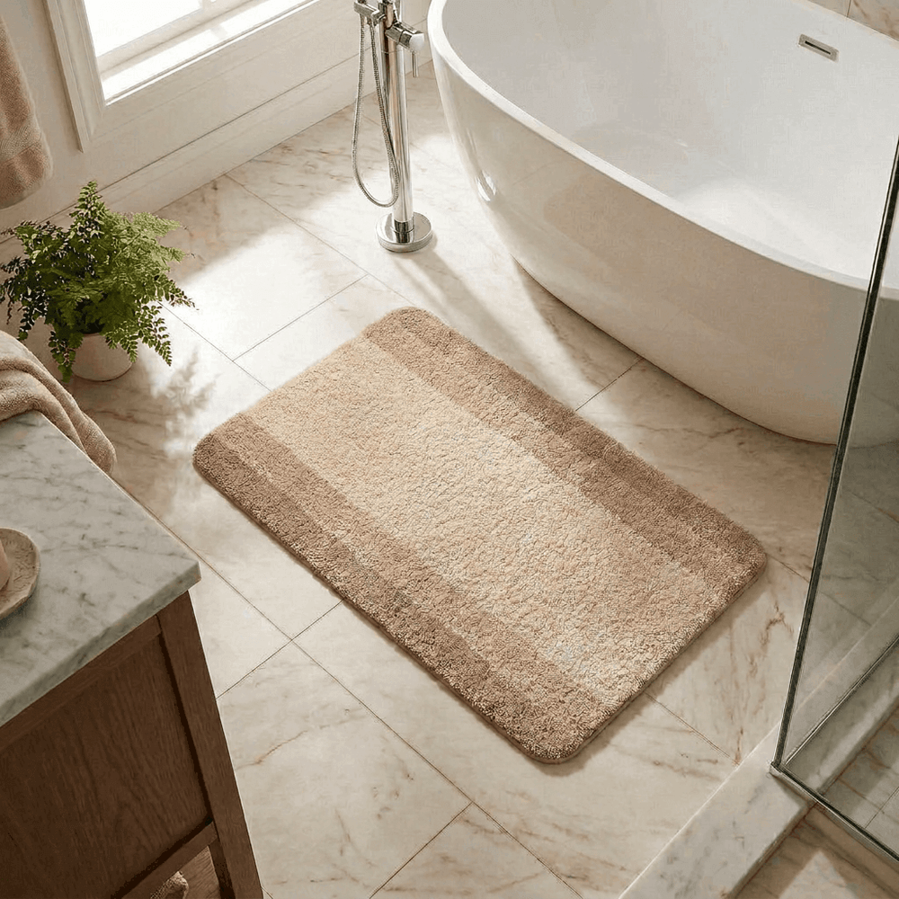 Spirella Beige Polyester Bath Mat 55 x 65 cm