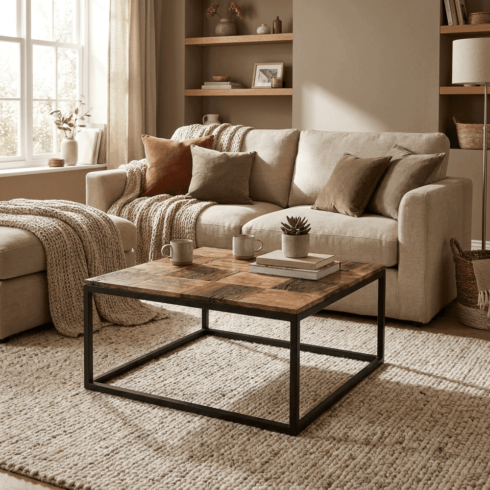 Binto Solid Mango Wood Coffee Table