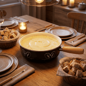 Migros Fondue Pot with Wooden Handle 22 cm