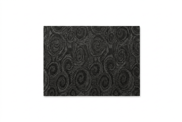 Black Floral Woven Placemat