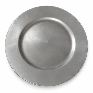 Lavender Boudoire Decorative Christmas Charger Plate – 33 cm – Silver, Lavender Grey & Blue Grey