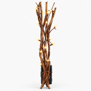 Migros Cucina & Tavola set of 5 decorative brown twig branches with 12 LED lights on white background