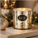 igros Traditional gold glass LED lantern illuminated