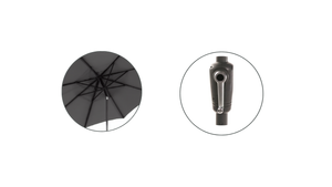 Parasol Puglia Black/Black 3x3m