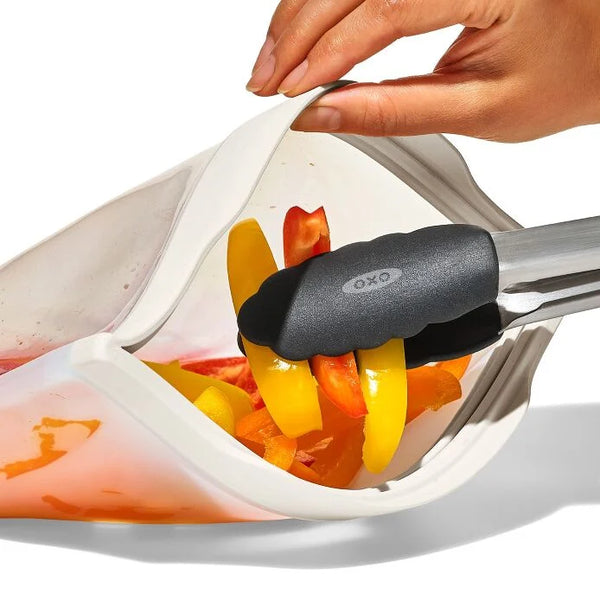 Silicone Reusable Bag - Stand-Up Half Gallon (64 oz) - Oat by OXO