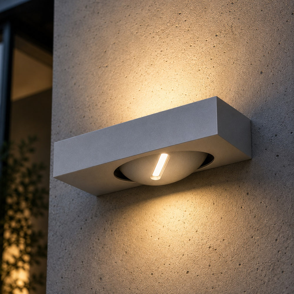 Philips Ledino Outdoor LED Wall Light – Light Grey | 7.5W Integrated LED | 350 lm | IP44 | Dimmable