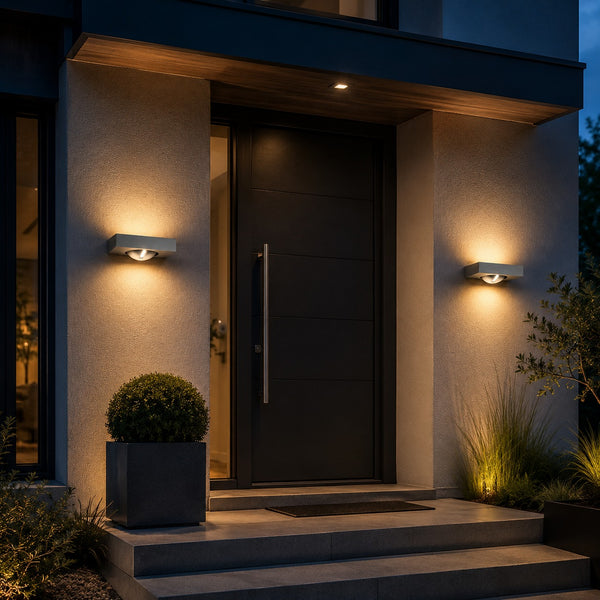 Philips Ledino Outdoor LED Wall Light – Light Grey | 7.5W Integrated LED | 350 lm | IP44 | Dimmable