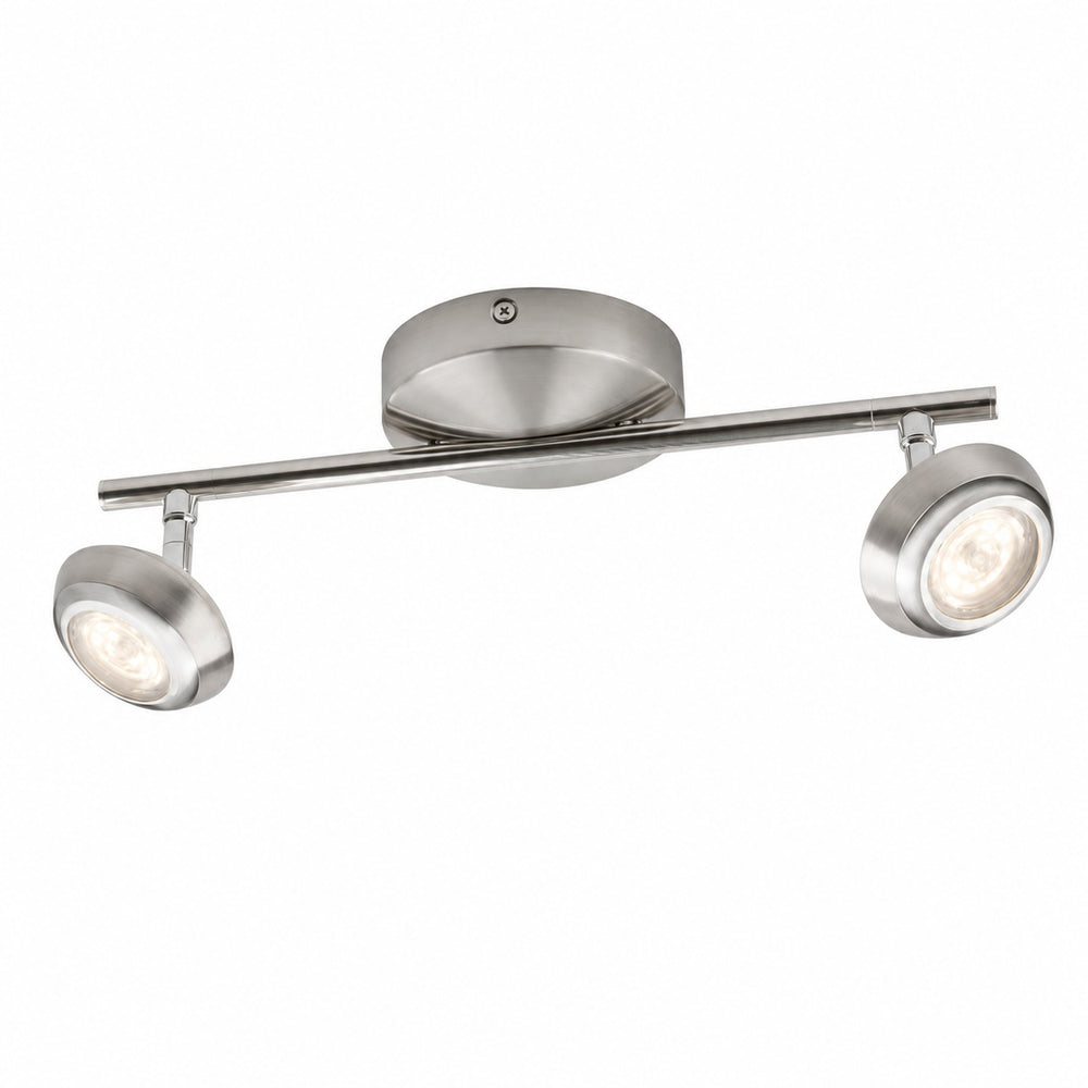 Philips myLiving Sepia 2-Light LED Spotlight Bar 39.9 cm – Matt Chrome | 9W Integrated LED | 1000 lm | Dimmable