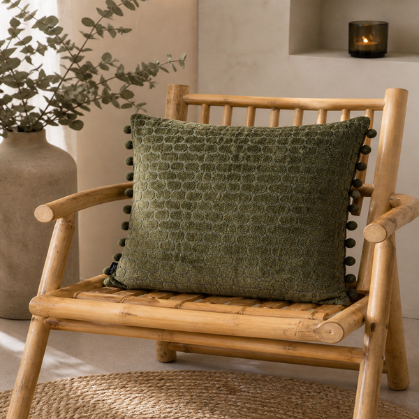 By-Boo Mercy Decorative Cushion in Olive Green
