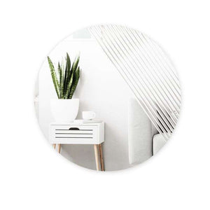 Umbra Ridge Wall Mirror 24" Clear – Round Decorative Mirror