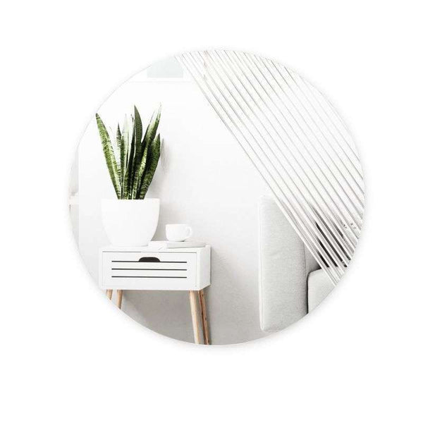 Umbra Ridge Wall Mirror 24" Clear – Round Decorative Mirror