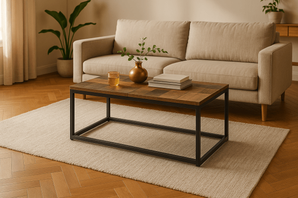 Coffee table in solid mango by Binto