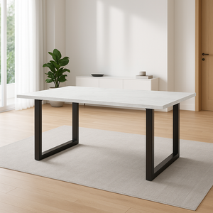 U-Gestell Germany Modern Concrete Grey Dining Table with MDF Top